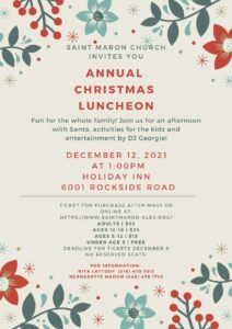 2021 Christmas Luncheon Poster